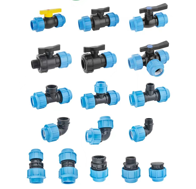 <b>PE Pipe Compressed Fittings</b>