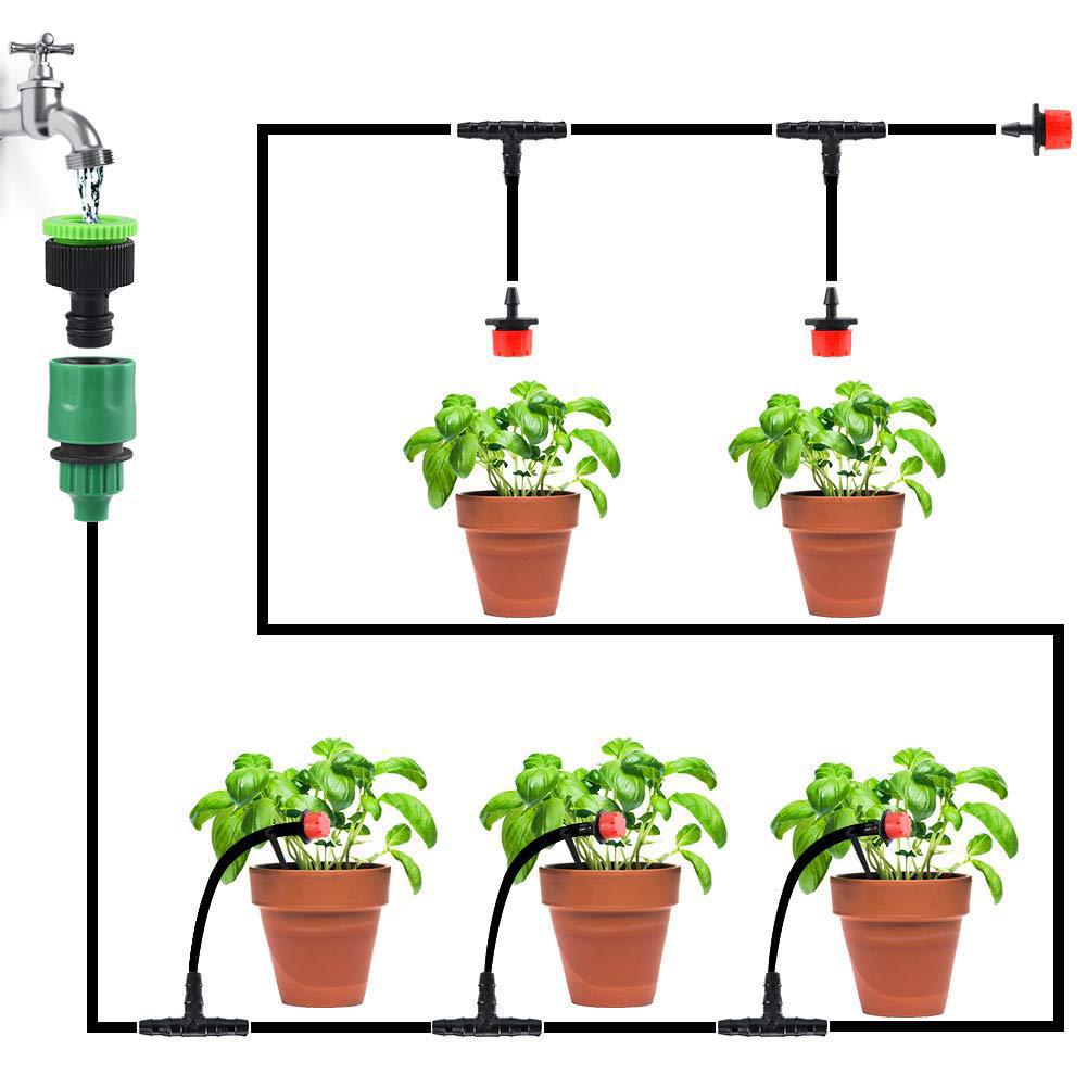 Gardening drip irrigation set