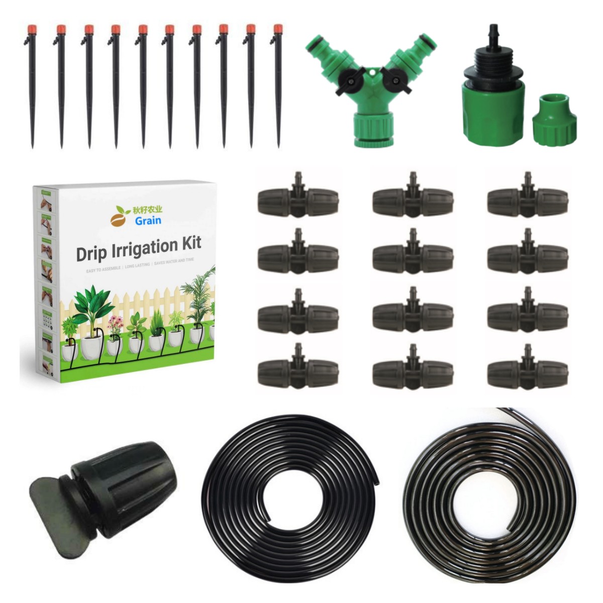 Garden stand drip irrigation set