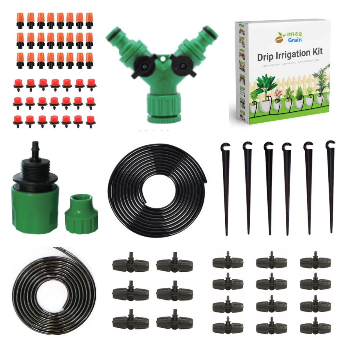 <b>Garden drip and spray irrigation set</b>